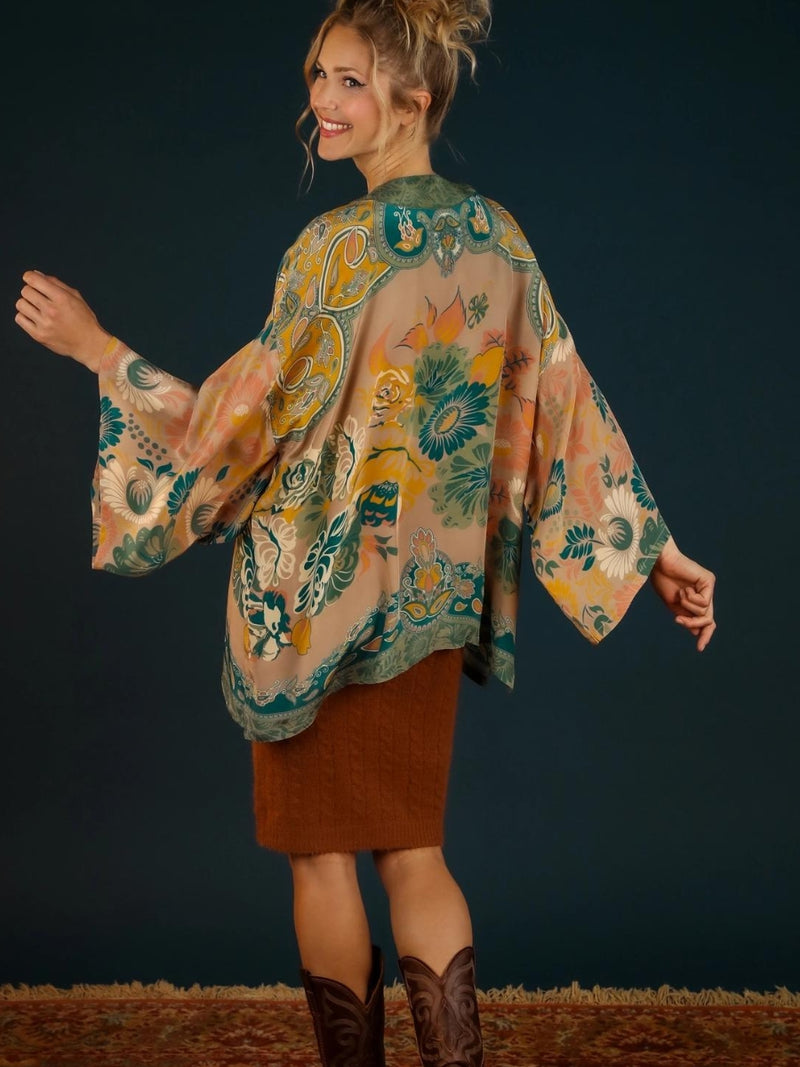 Folk Art Floral Kimono
