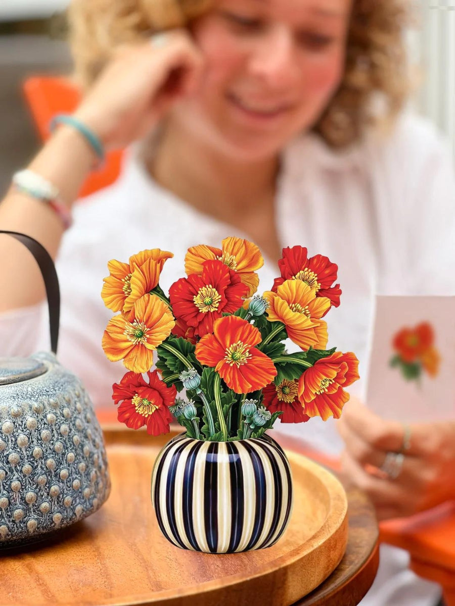 Mini French Poppies Pop-Up Bouquet