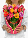 Festive Tulips Pop-Up Flower Bouquet