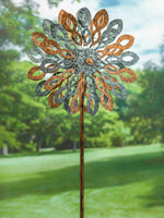 Copper & Verdigris Petals Wind Spinner