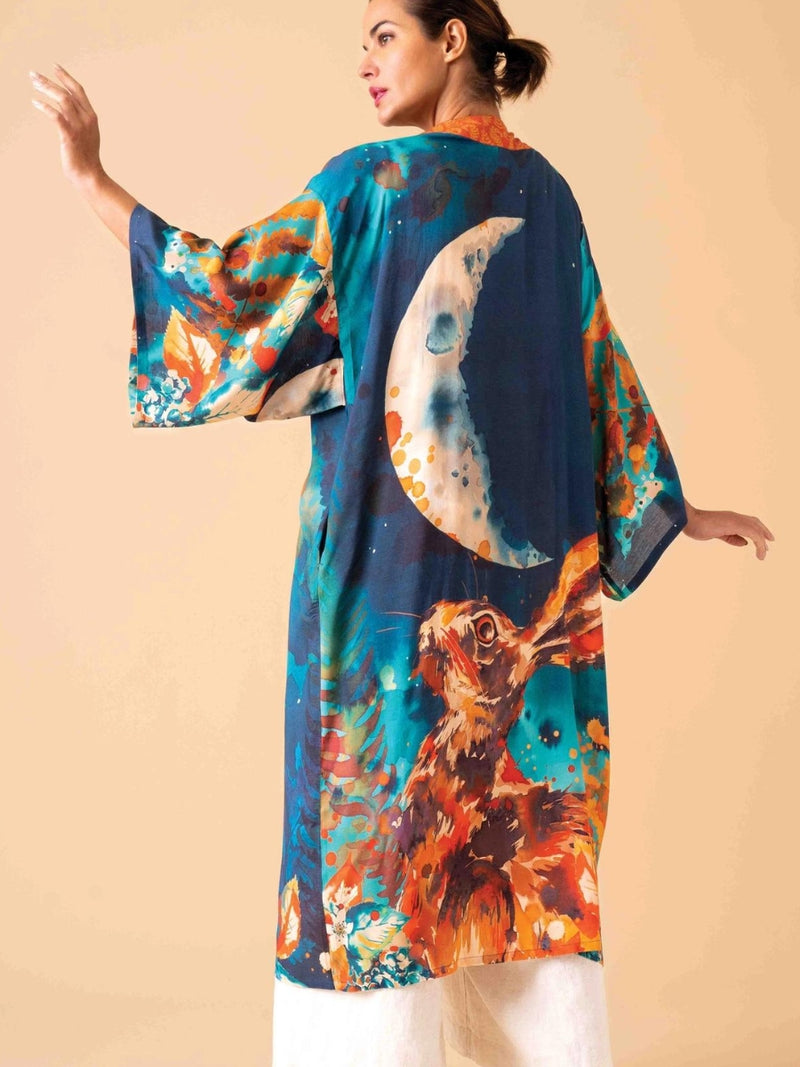Hare and Moon Kimono Gown
