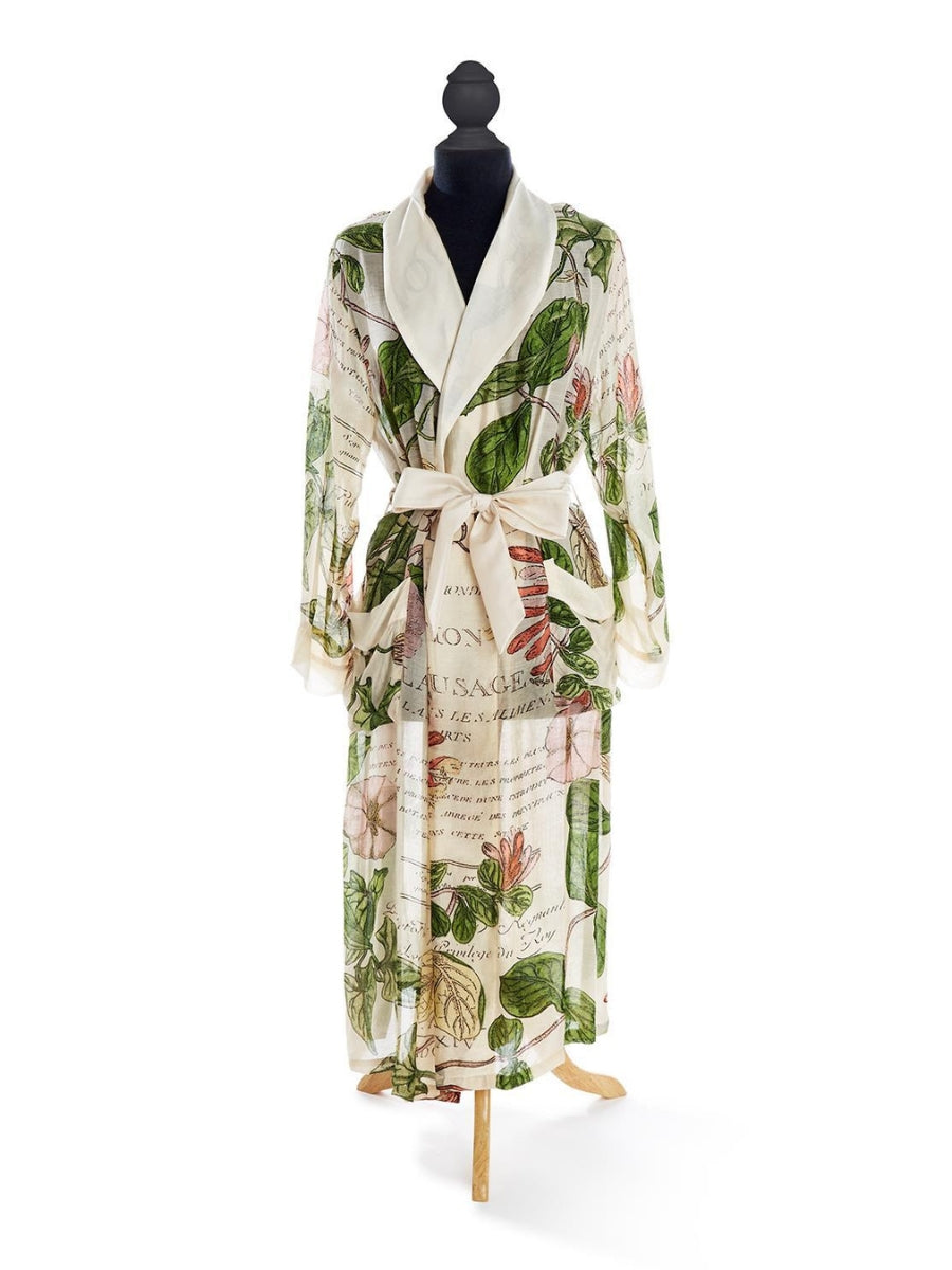 Honeysuckle Print Robe Gown