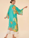 Aqua Hummingbird Kimono Gown
