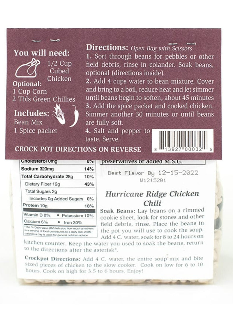 Hurricane Ridge Chicken Chili