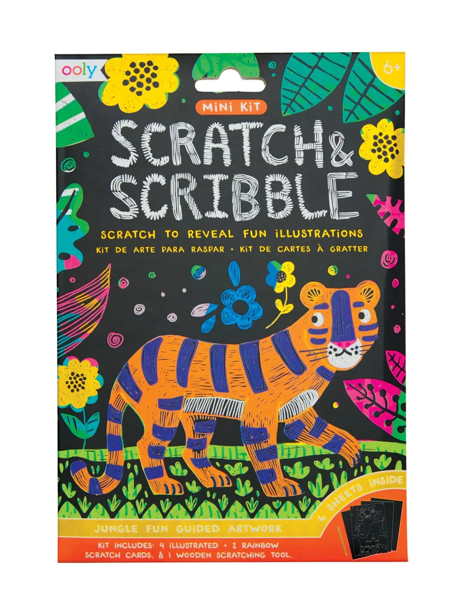 Jungle Fun Mini Scratch and Scribble Art Kit