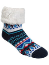 Nordic Blue Slipper Socks