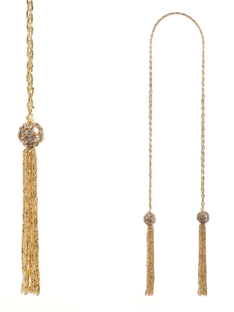 Gold Beaded Garland with Tassels