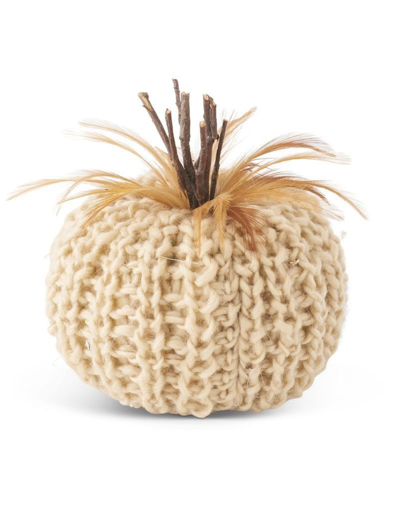Cream Crochet Pumpkin