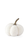 Fuzzy White Knit Pumpkin