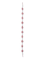 Red & White Striped Glass Ornament Garland