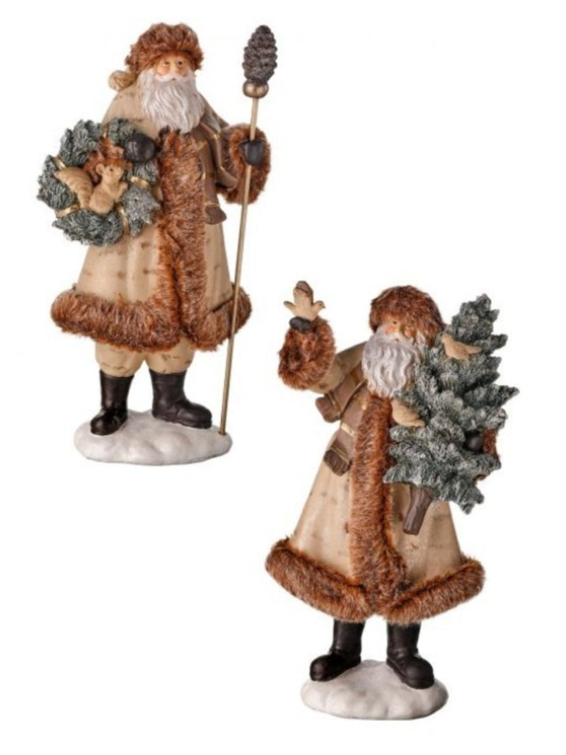 Forest Santa with Fur Figurine