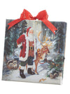 Santa & Reindeer Lighted Print