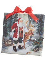 Santa & Reindeer Lighted Print