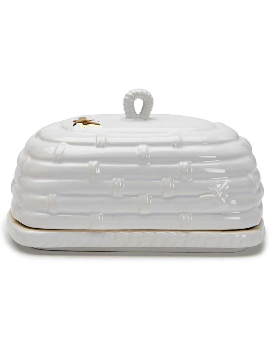 Golden Bee Covered Butter Dish