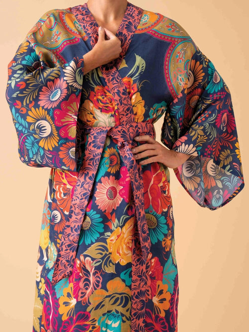 Vintage Floral Kimono Gown