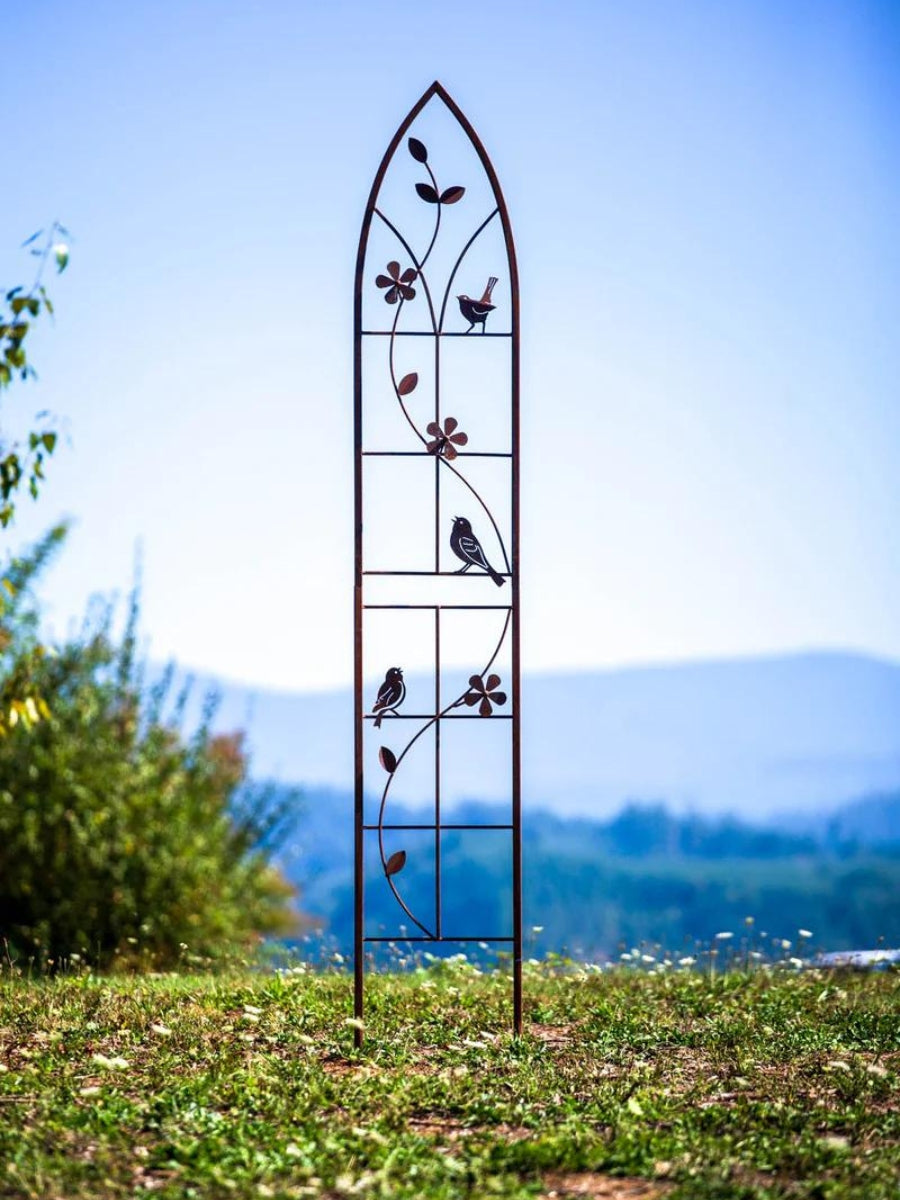 Gothic Window Bird Trellis