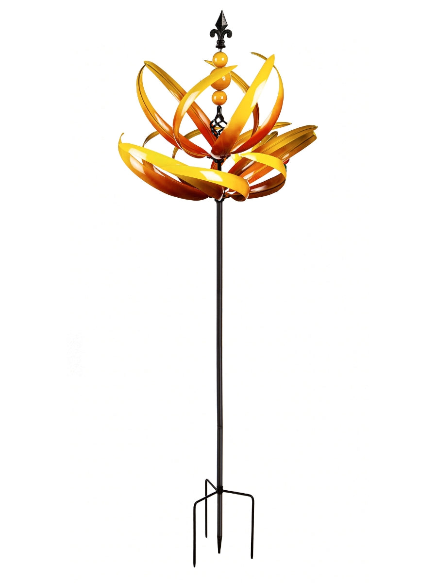 Yellow Lotus Wind Spinner