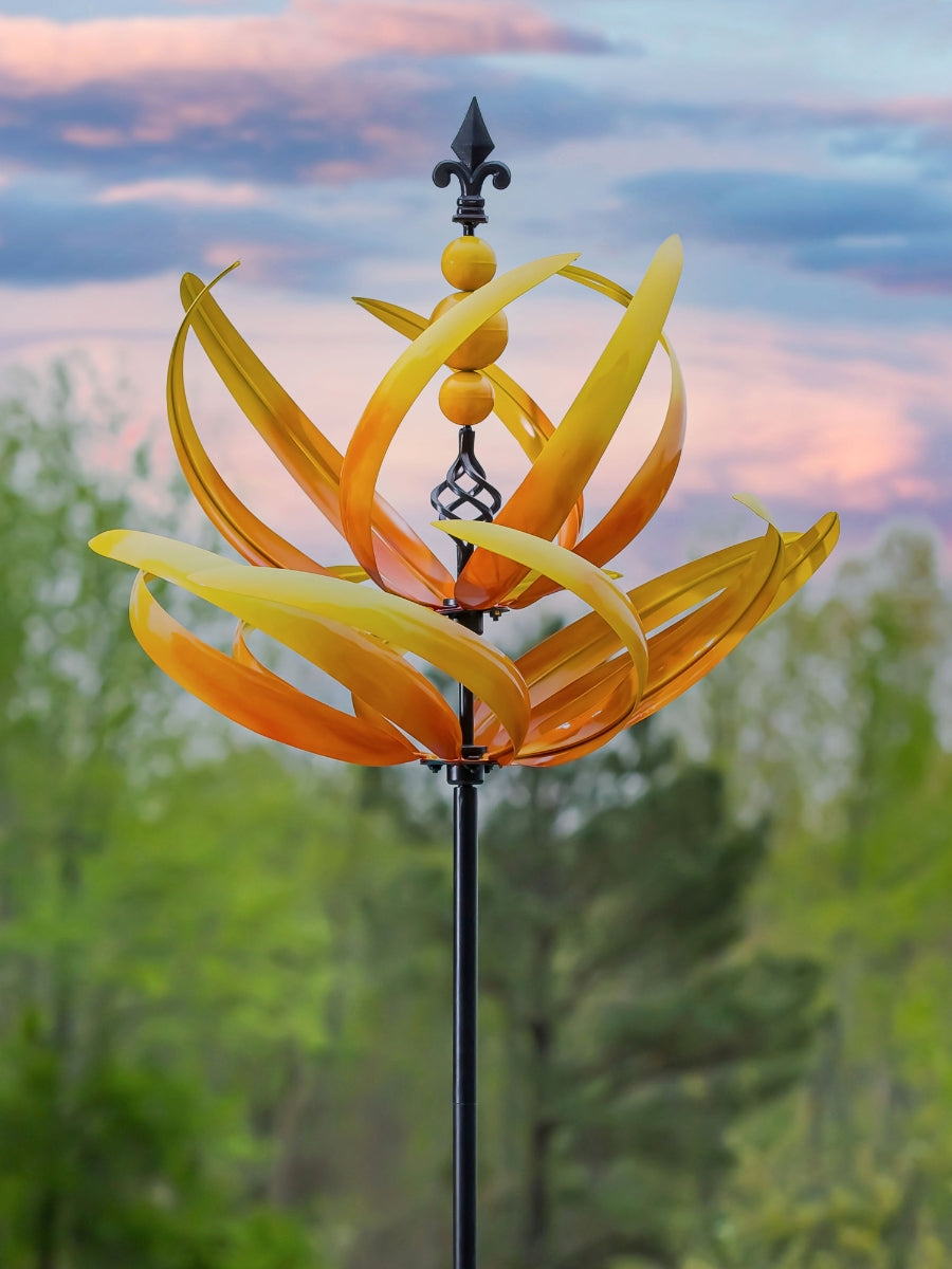 Yellow Lotus Wind Spinner