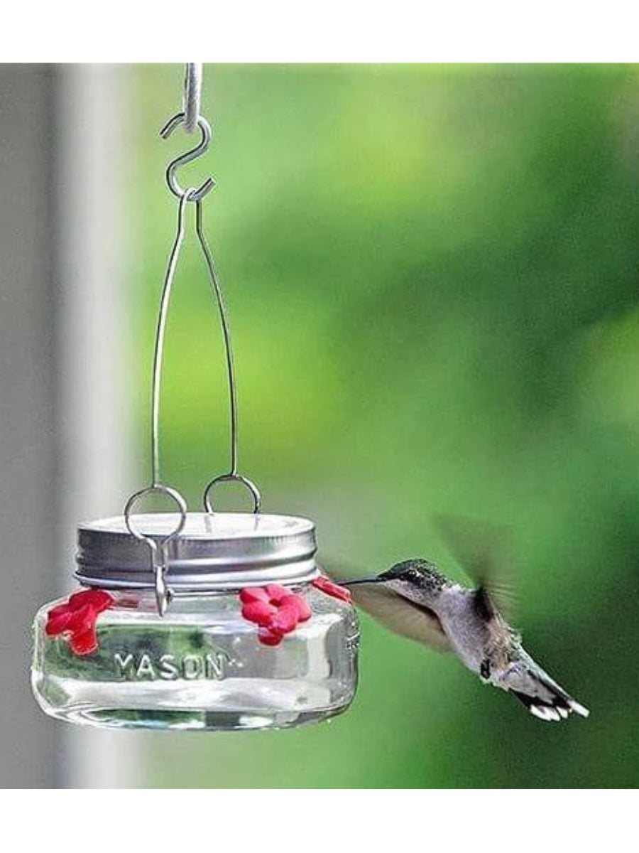 Mason Jar Hummingbird Feeder