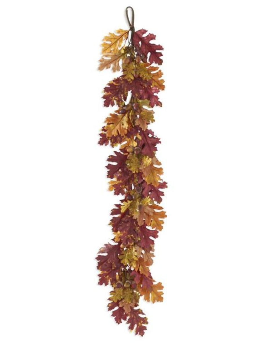 Multi Color Fall Oak Leaves Garland