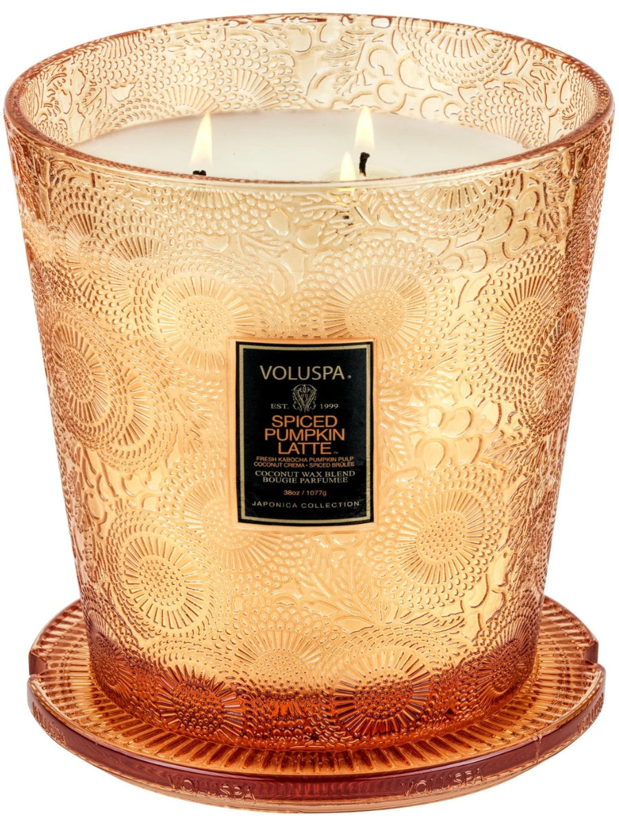 Spiced Pumpkin Latte 38oz 3 Wick Hearth Candle