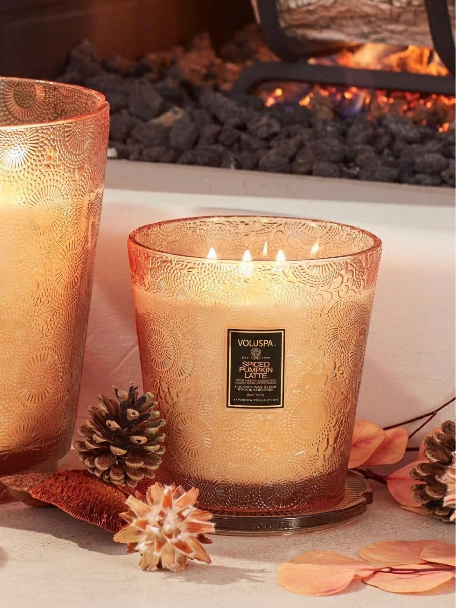 Spiced Pumpkin Latte 38oz 3 Wick Hearth Candle