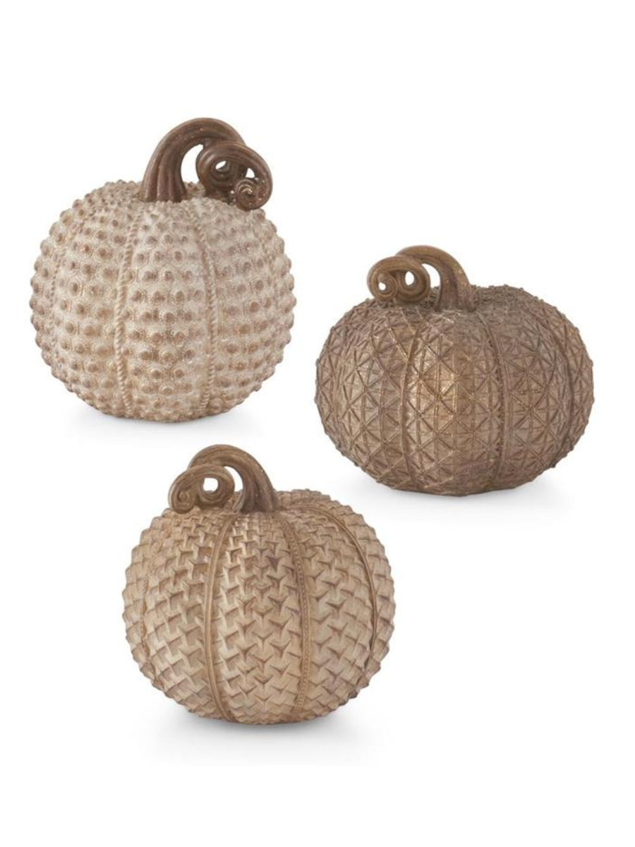 Beige Textured Pumpkin