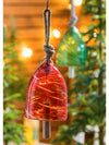 Red Speckled Glass Bell Chime