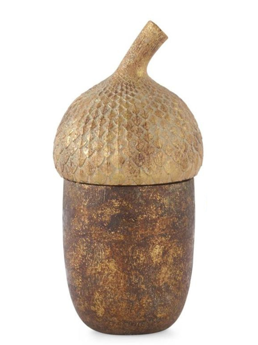 Gold & Bronze Acorn Container