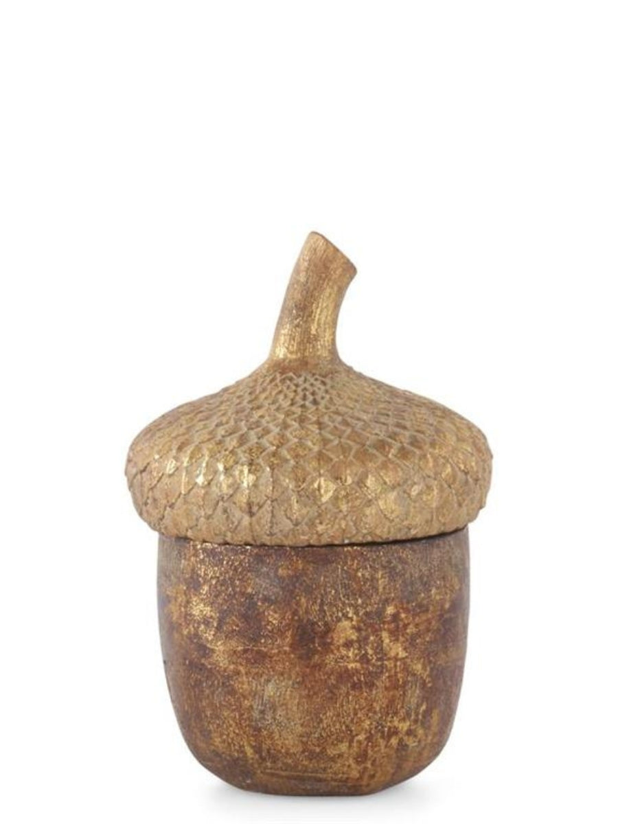 Gold & Bronze Acorn Container