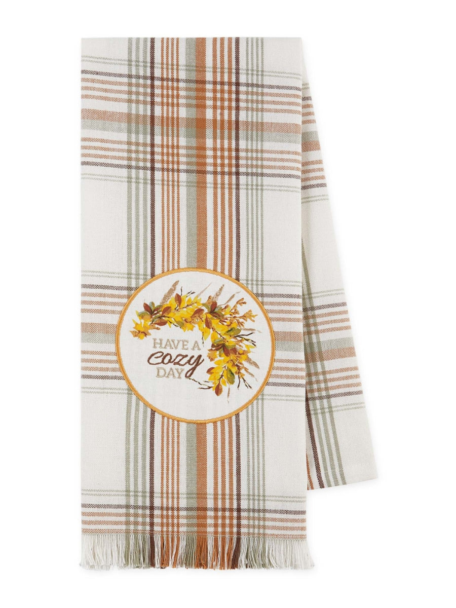 Have A Cozy Day Embellished Dishtowel