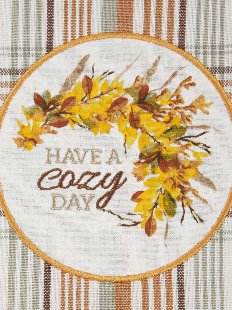 Have A Cozy Day Embellished Dishtowel