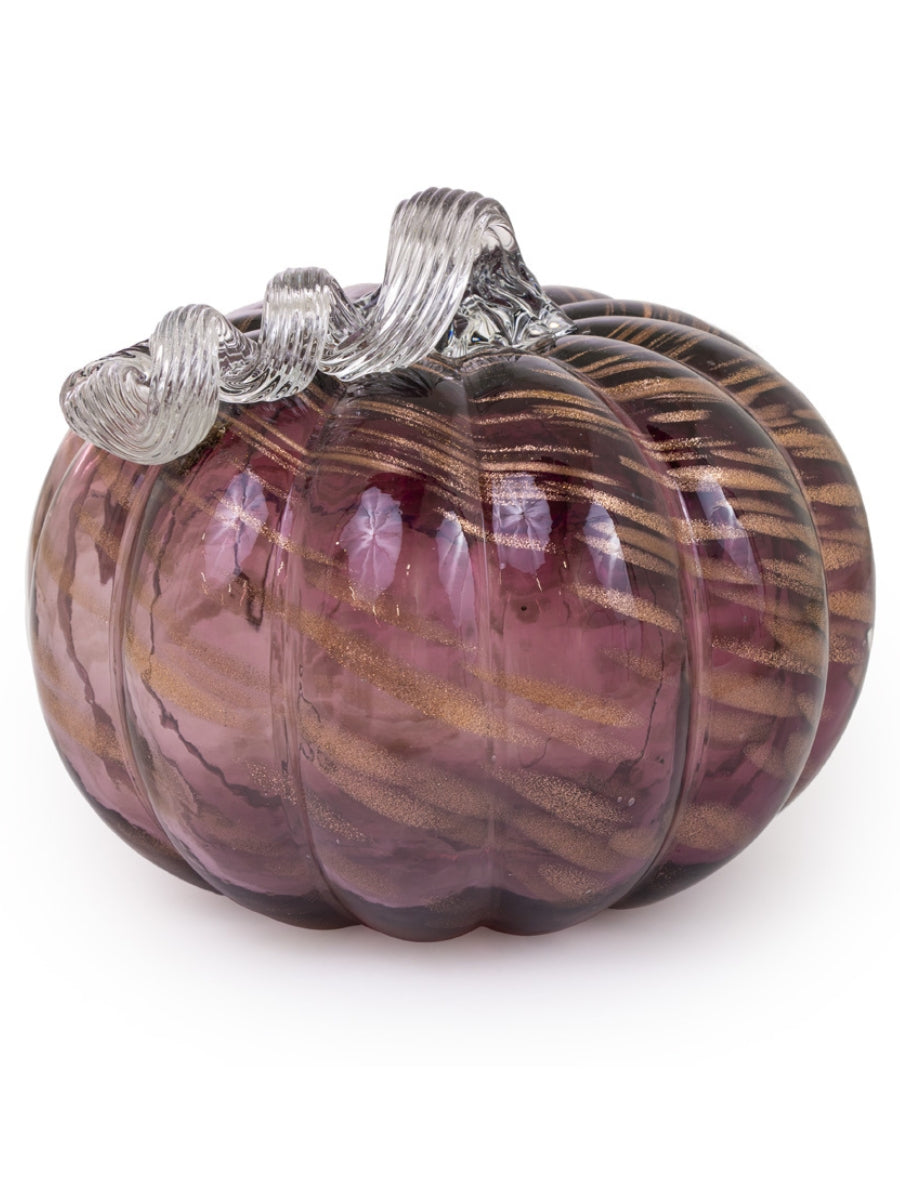 Mellow Mauve Glass Pumpkin