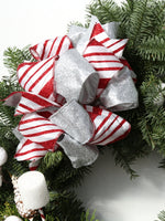 Decorated Wreath 'Candy Cane Lane' 24"