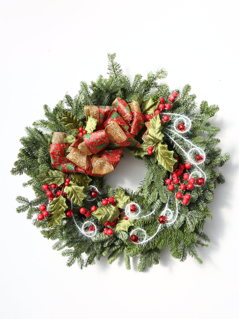 Decorated Wreath 'Holly Jolly' 24"
