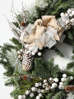 Decorated Wreath 'Winter Greetings' 24"