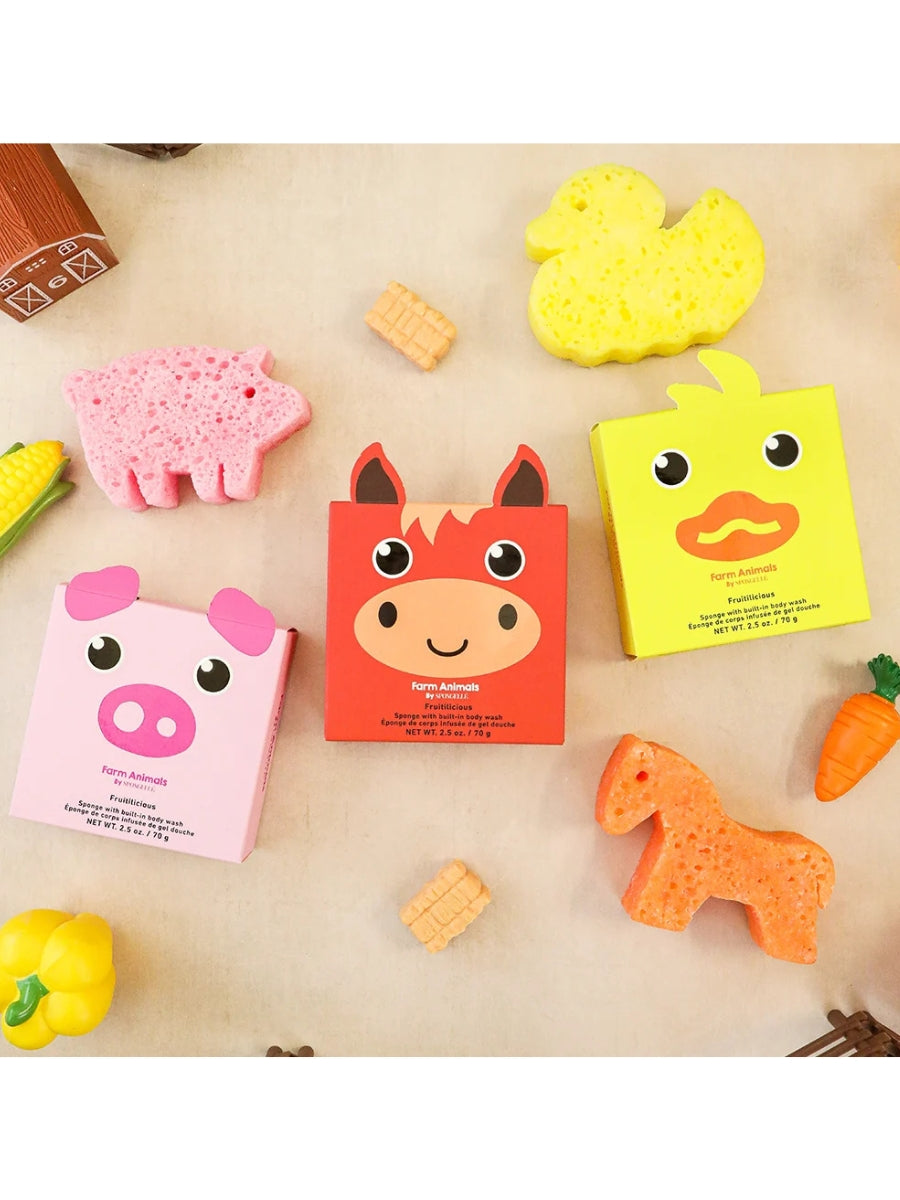 Spongelle Buffer Farm Animals Collection Asst. of 3