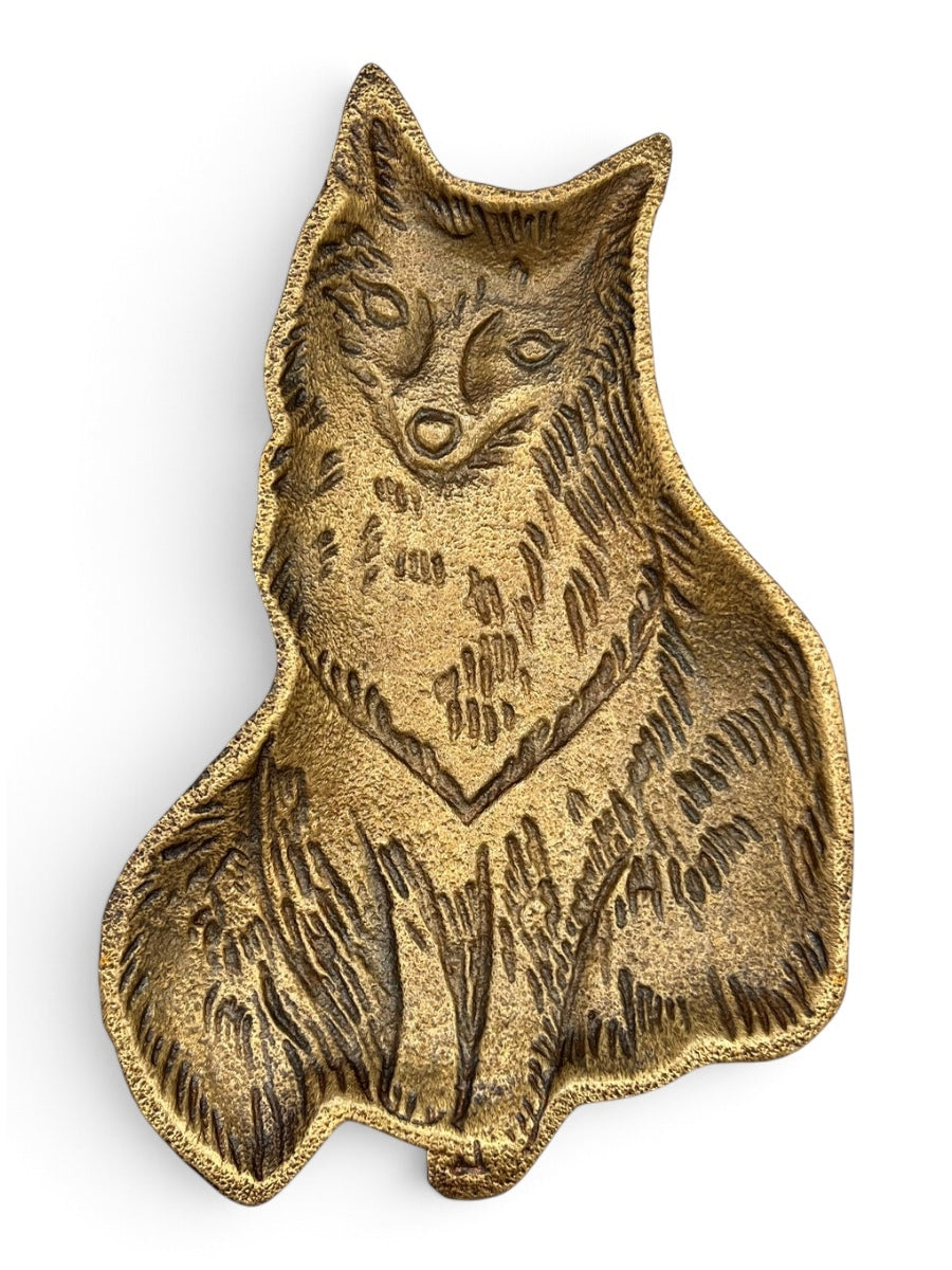 Fox Cast Aluminum Trinket Dish