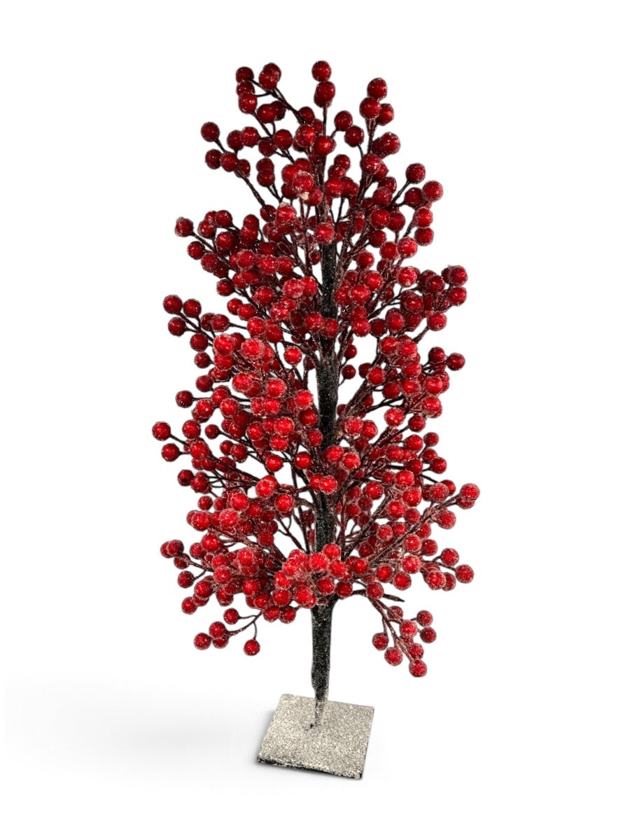 Red Iced Berry Tree 24''
