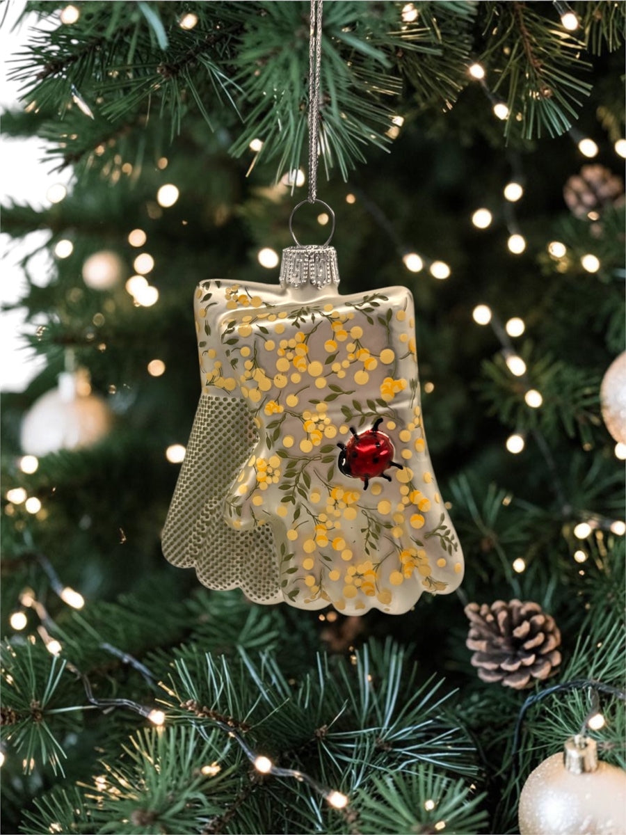 Garden Gloves Glass Ornament 3.25''