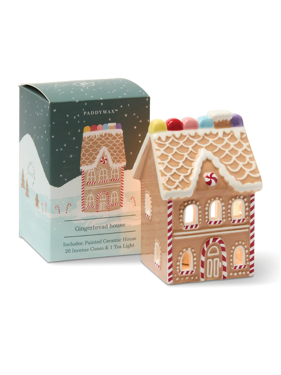 Paddywax Gingerbread House Ceramic Insense/Tealight Holder