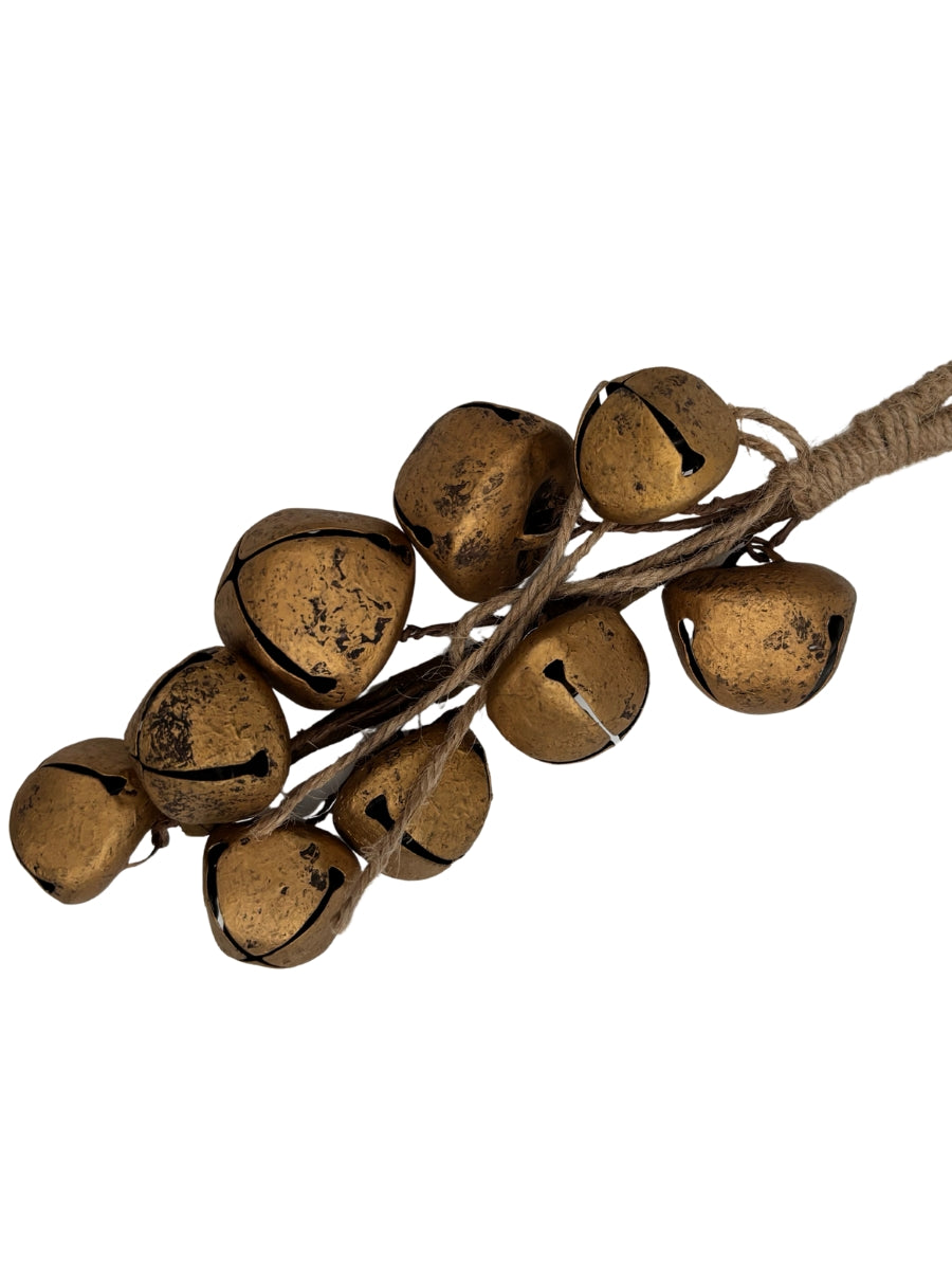 Hanging Bell Gold Brown Ornament