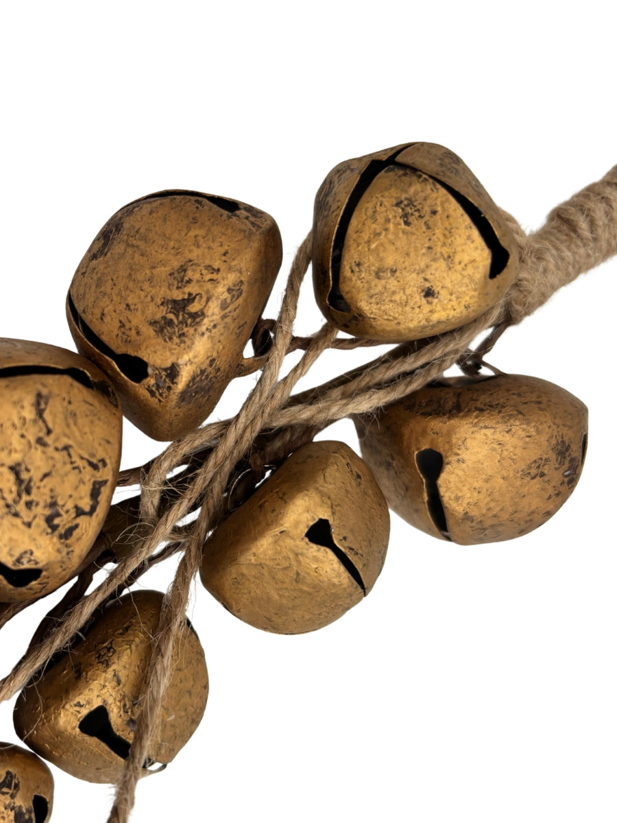 Hanging Bell Gold Brown Ornament