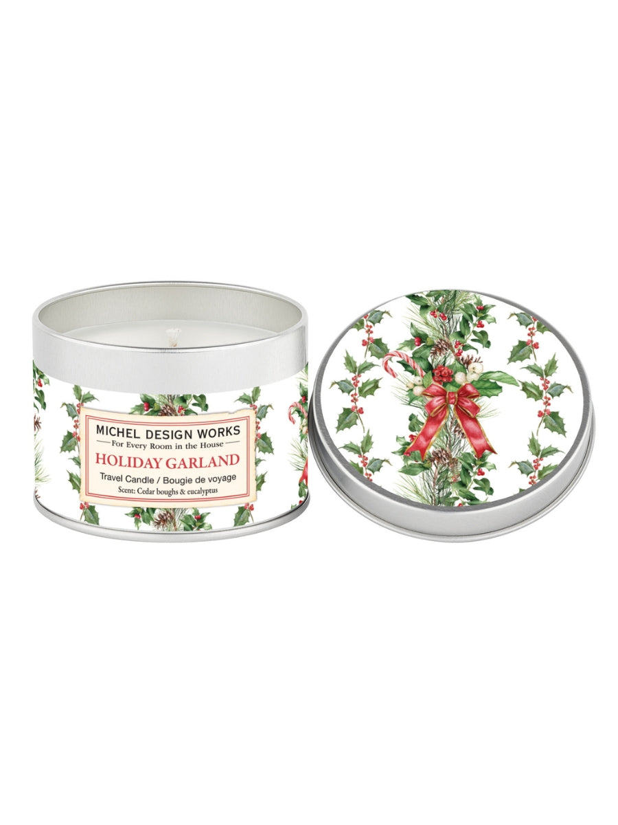 Michel's Holiday Garland Travel Candle