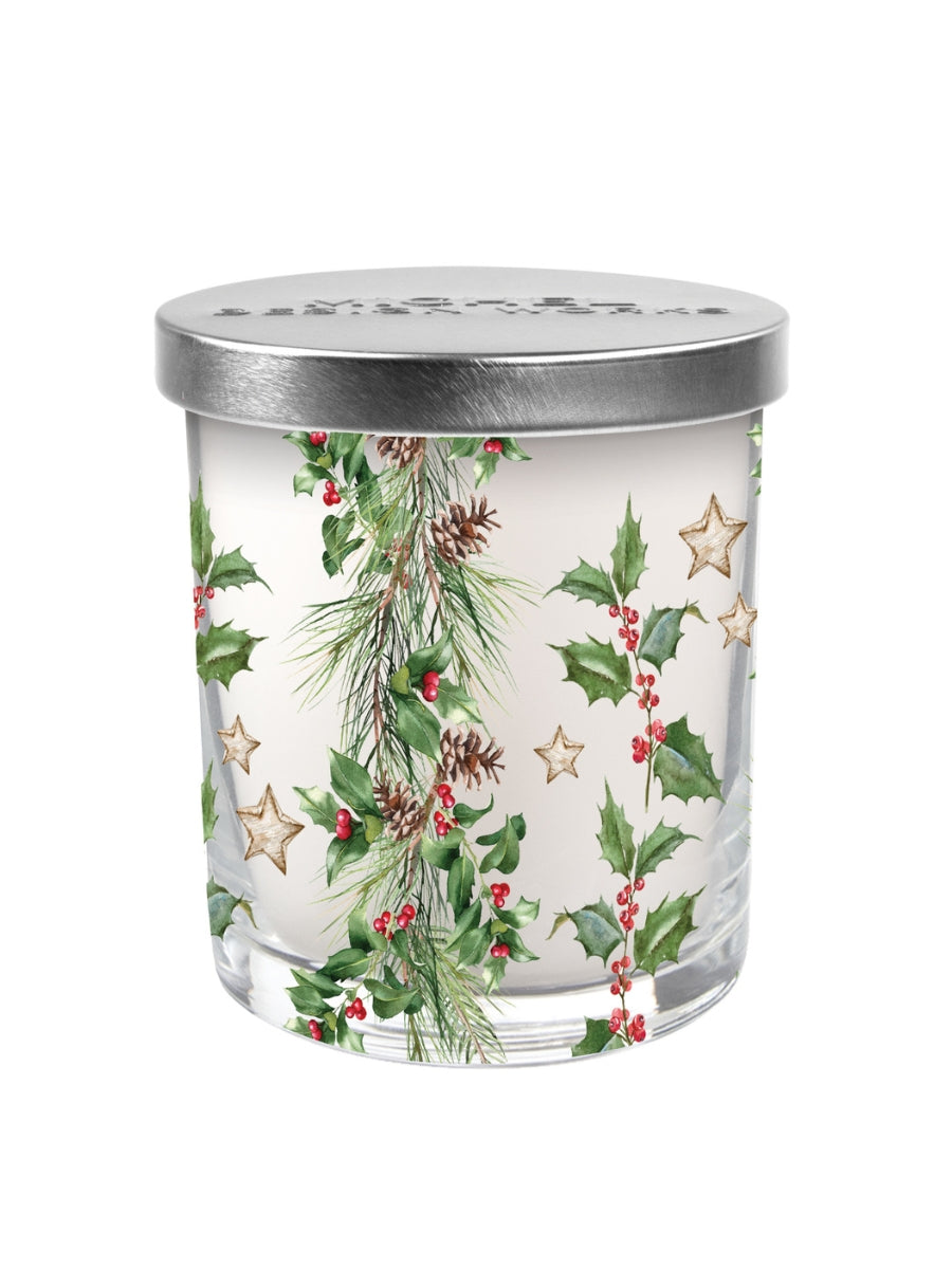 Michel's Holiday Garland Decorative Glass Candle