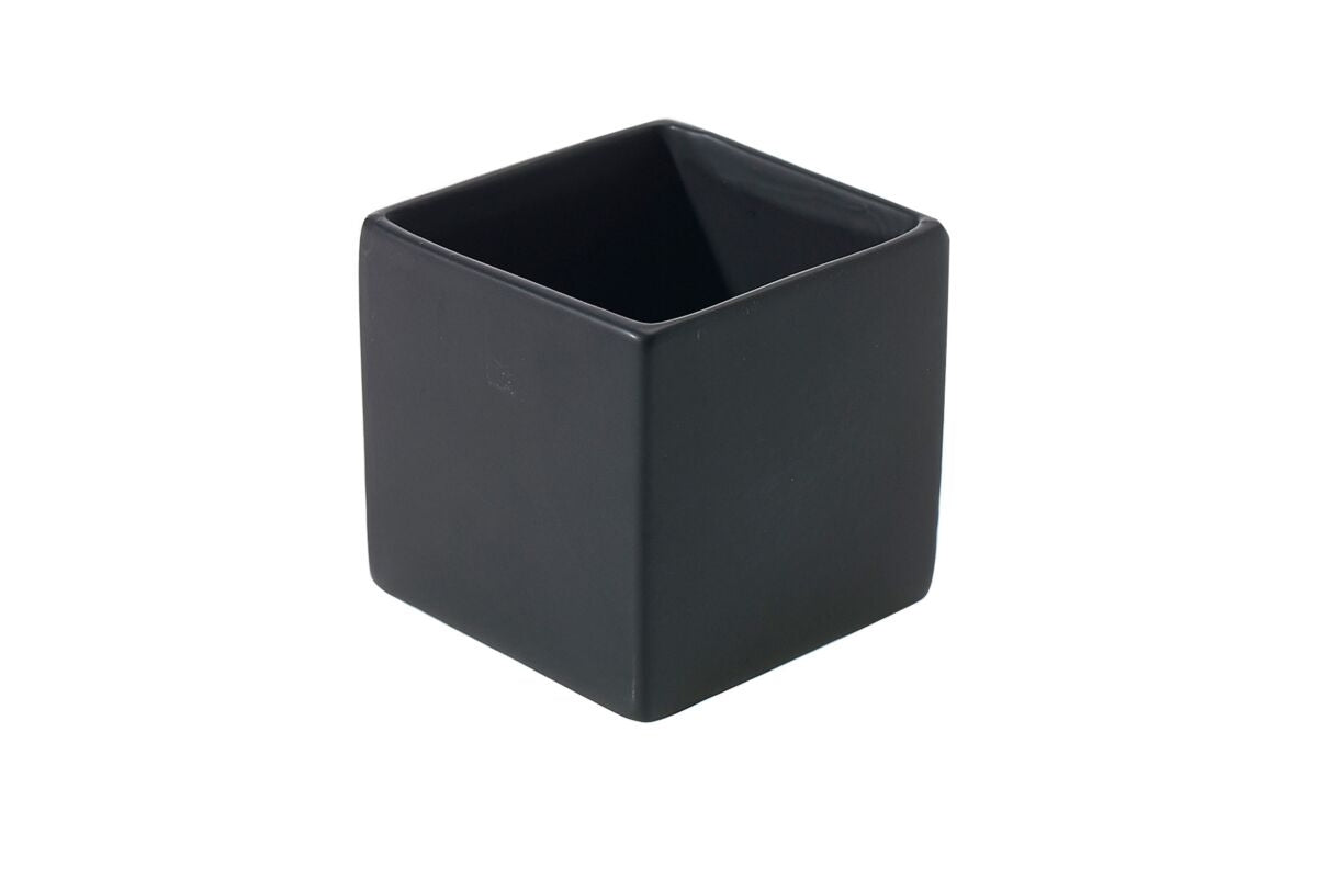 Matte Black Urban Square Pot