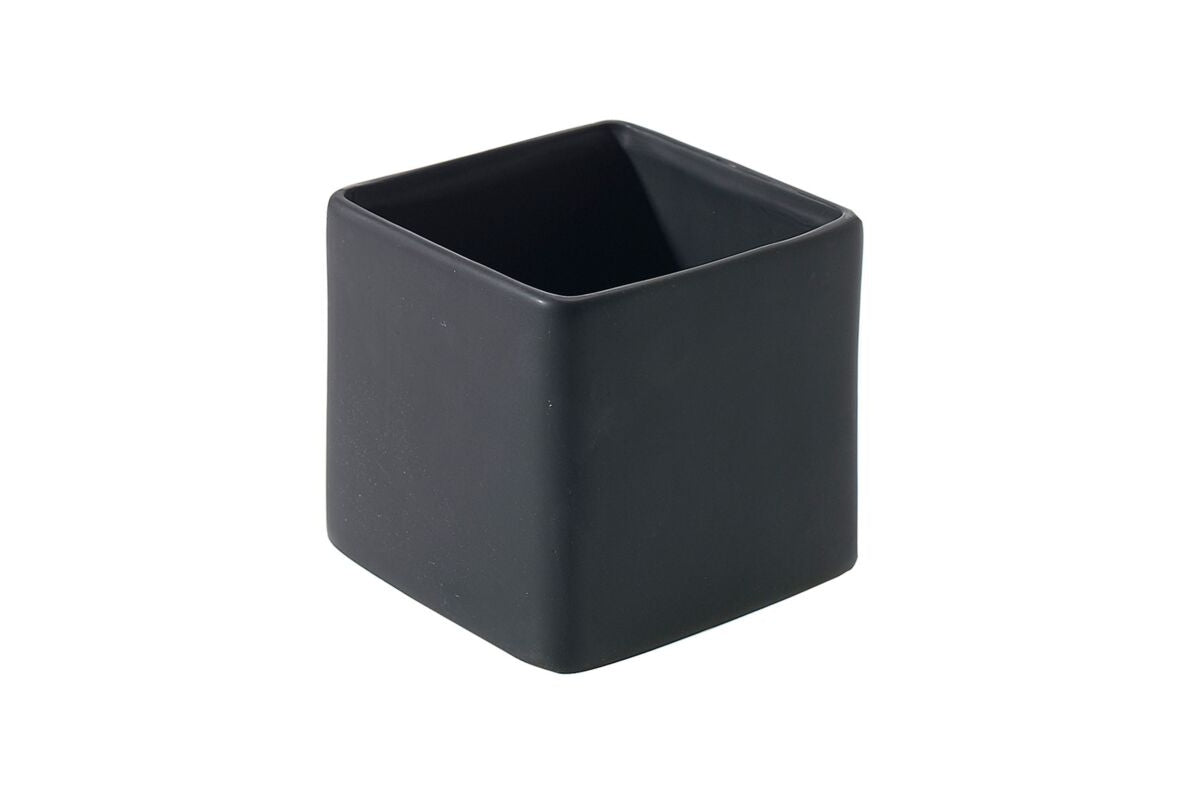 Matte Black Urban Square Pot