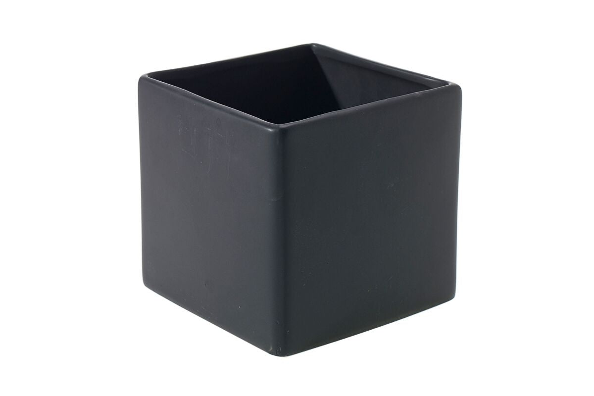 Matte Black Urban Square Pot