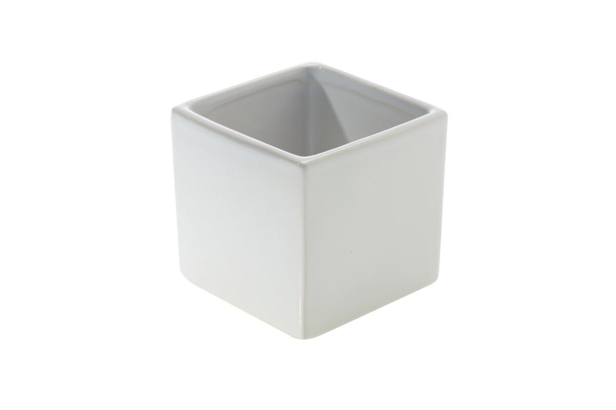 White Urban Square Pot