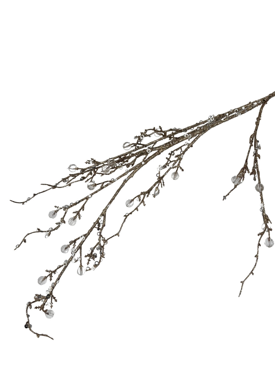 Jeweled Bead Branch Platinum 42''
